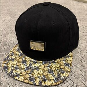 Black and Gold Patterned Cap